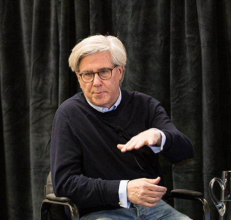 John L. Thornton speaking during a forum